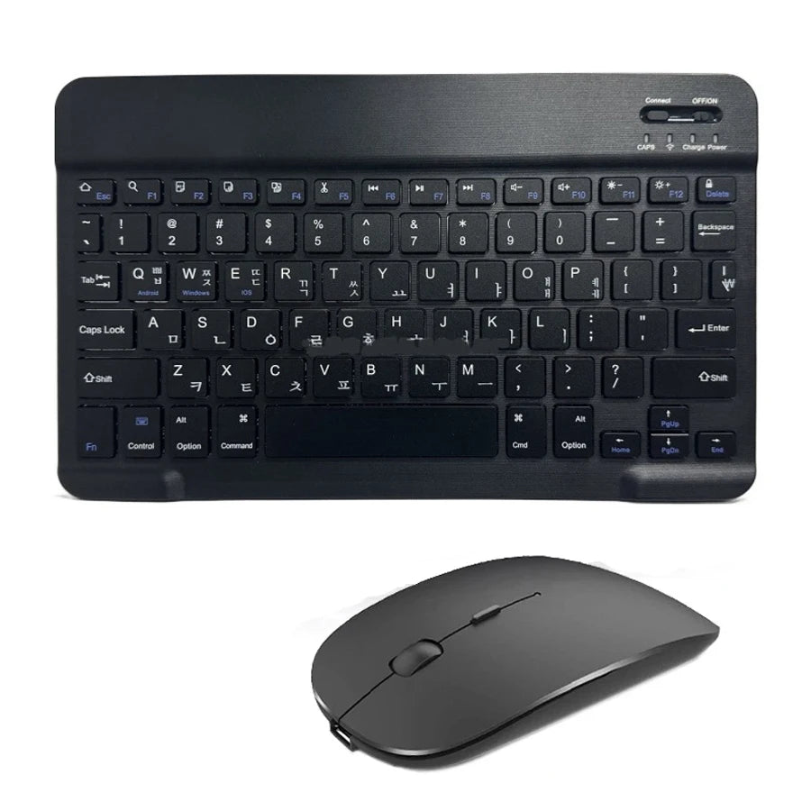 Mini Bluetooth Keyboard & Mouse – Spanish French Russian Korean Bluetooth Keyboard Zpaxo Korean
