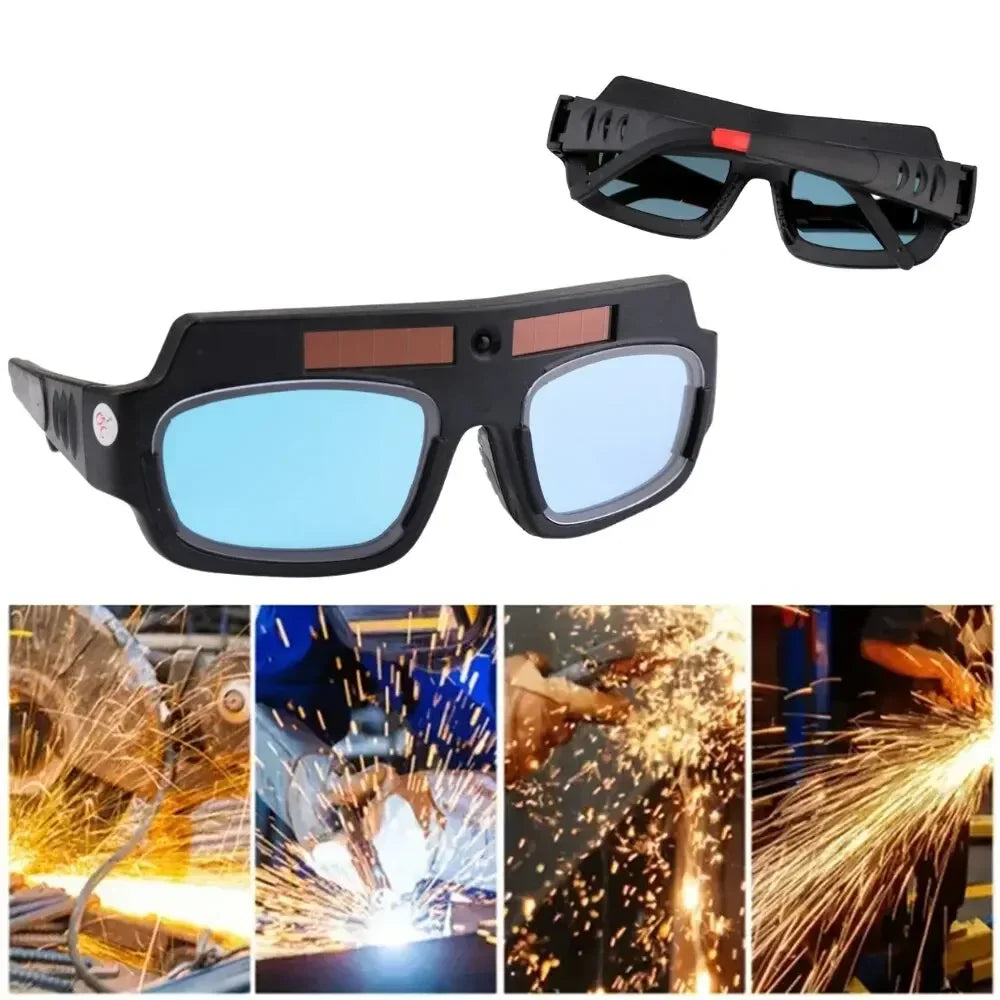 Anti-Glare Welding Glasses Solar Powered Dimming Automatic Darkening Goggles with Headband Anti-impact Soldering Glasses Zpaxo