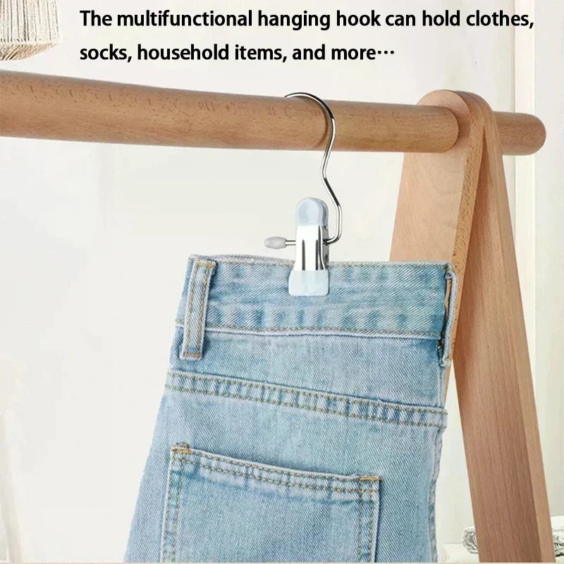 Stainless Steel Clothes Hangers Clips Hanging Underwear Socks Zpaxo