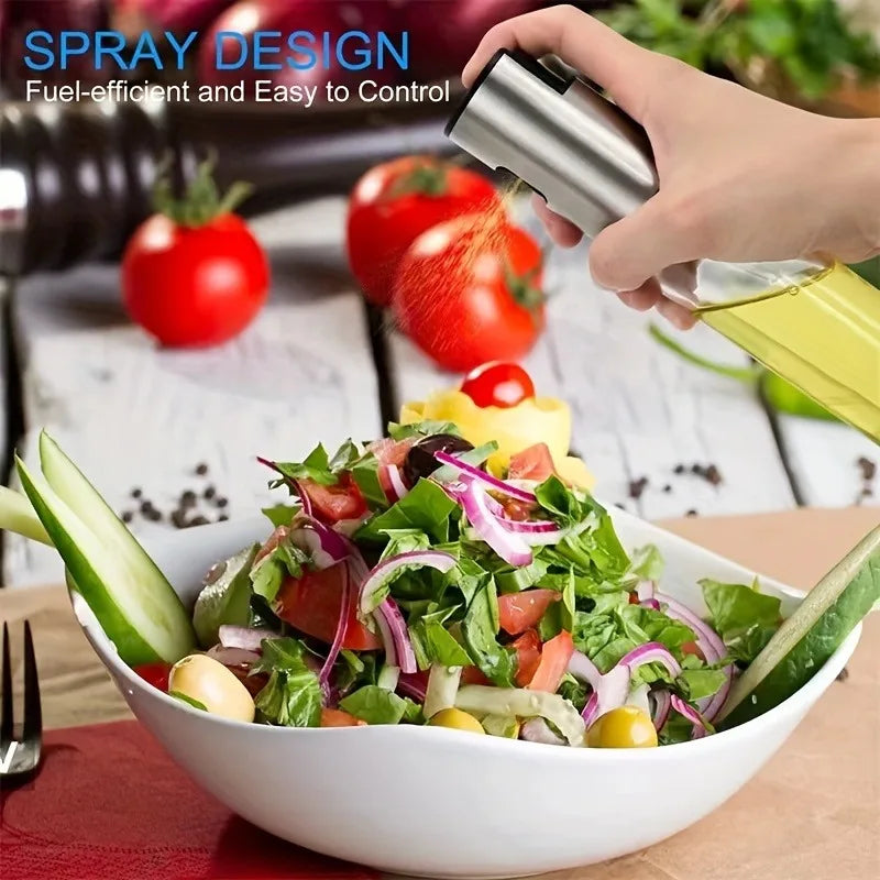 1pc-Kitchen Press Spray Bottle 100ml Edible Oil Olive Oil Watering Can Air Fryer High Pressure Atomizing Spray Bottle Zpaxo