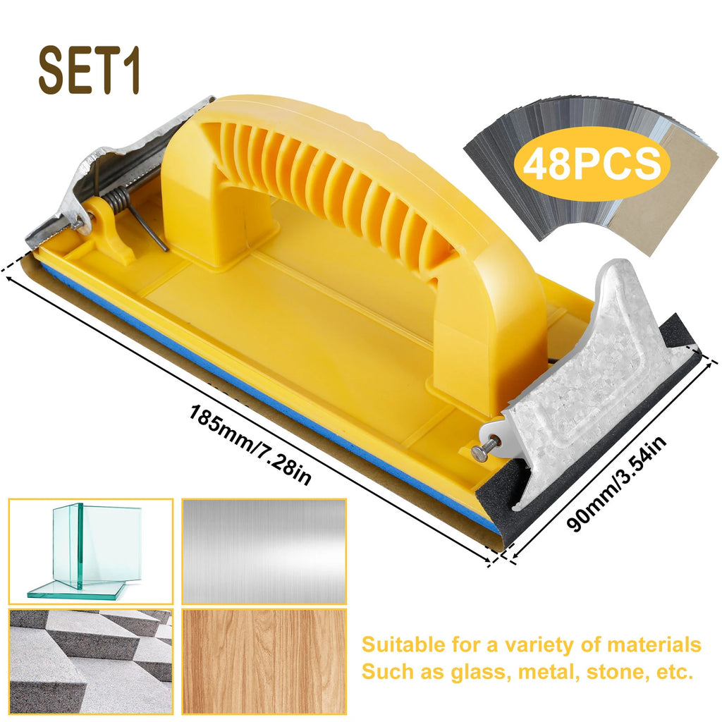 70/48Pcs Rectangle Sandpaper 120-7000 Grit Multifunctional Sanding Sheet with Sanding Block Coarse & Fine Sandpaper Hand Sander Zpaxo