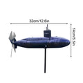 Submarine Wind Spinner Outdoor Garden Decorative Rotating Blades Wind Sculpture Moving Art Spinner Submarine Windmill For Yard Zpaxo White