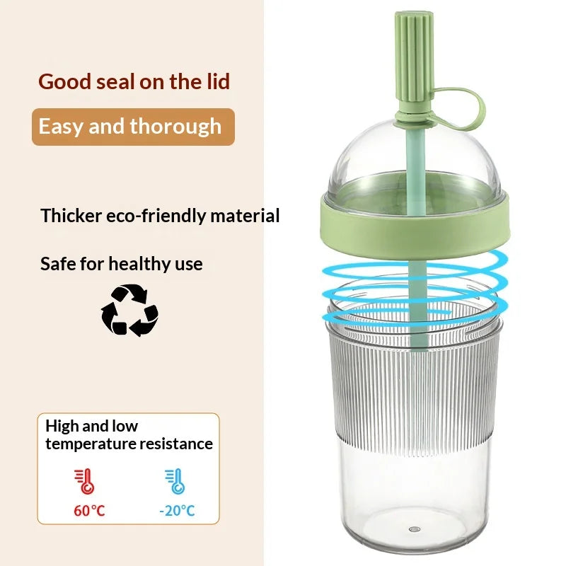 Hot Sale Smoking Coffee Cup, Portable Large Capacity Straw Cup, Outdoor Portable Straw Water Milk Tea Cup Zpaxo