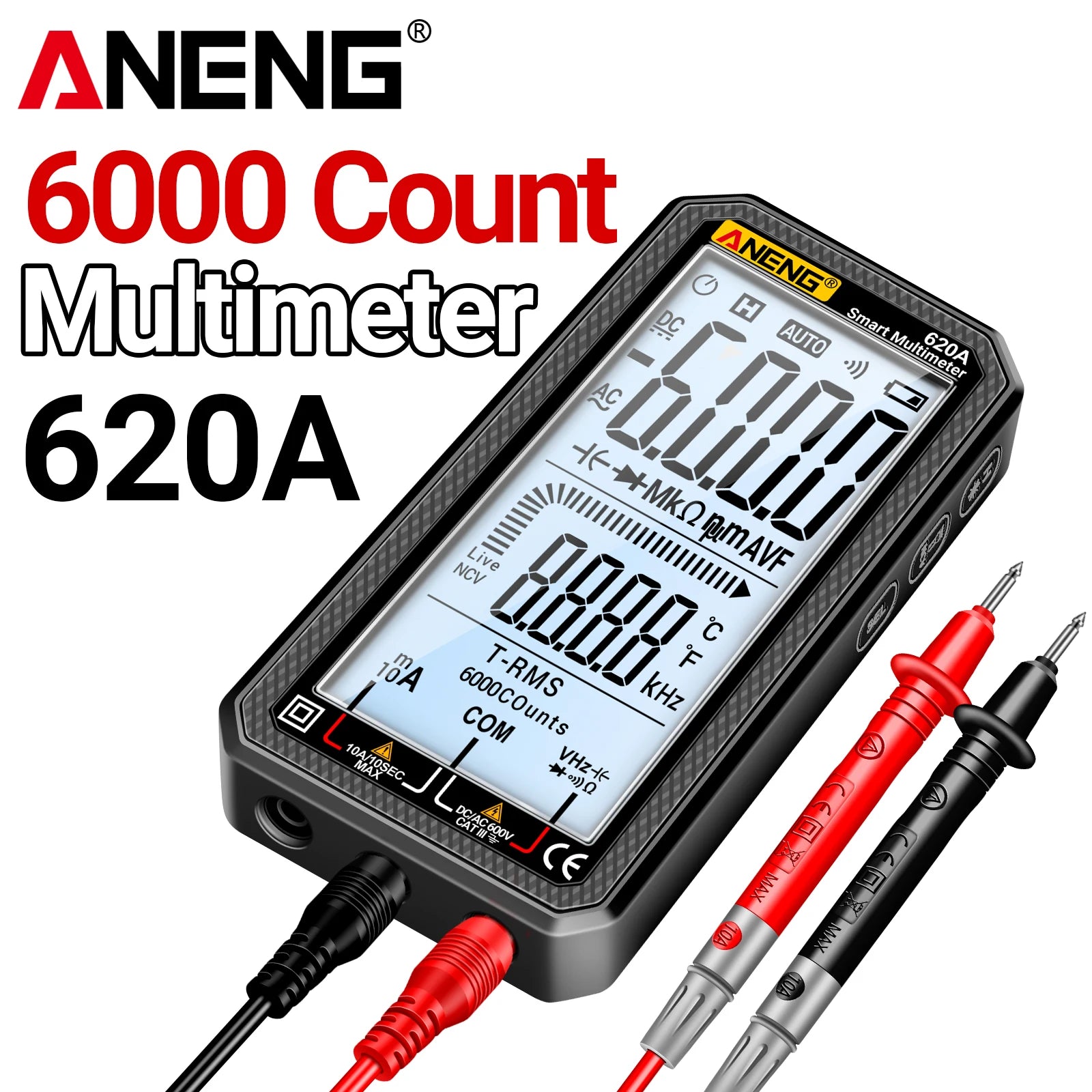 Precision Digital Multimeter ANENG 620A Counts Auto Resistance Tester