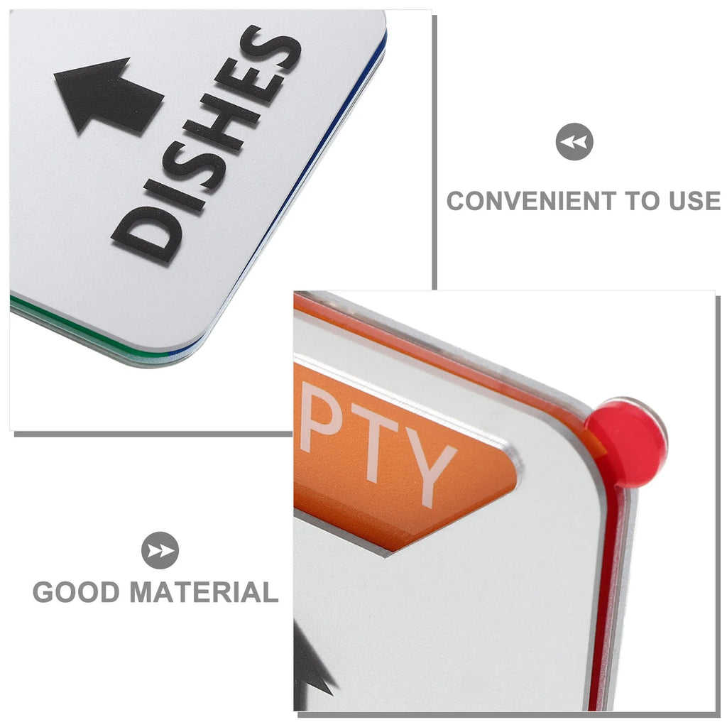 Dishwasher Status Magnet Square Rotating Tag Clean Dirty Sign
