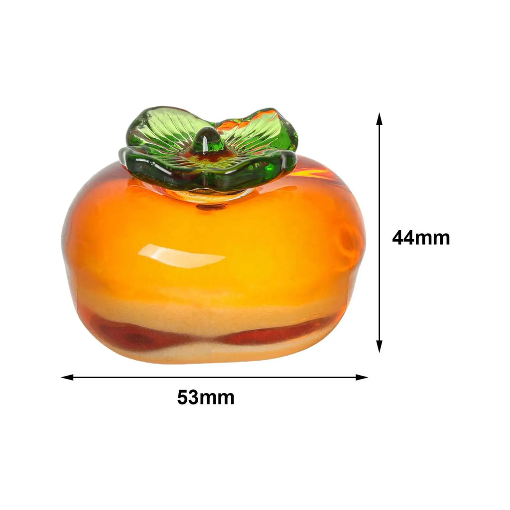 Glass Fruit Figurine Fruit Ornament Paperweight Cute Crafts Miniature Crystal Statue for Desktop Car Home Office Decoration Zpaxo