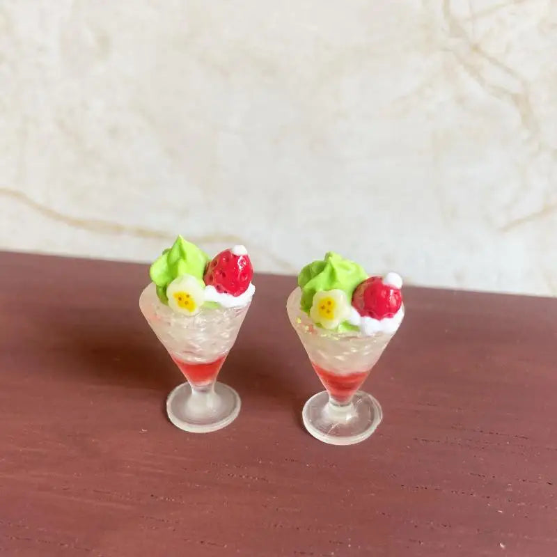 Kids Toy Accessories 1 Mini Dollhouse Cream Cake Strawberry Frozen Zpaxo