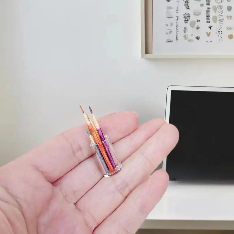 Small 1 12 Scale Dollhouse Accessories Pen Cup Holder Pencils Zpaxo