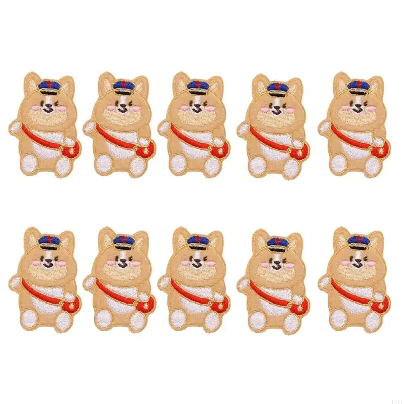 Dog Fabric Iron Patches Adhesive Embroidery Appliques Garment Jackets