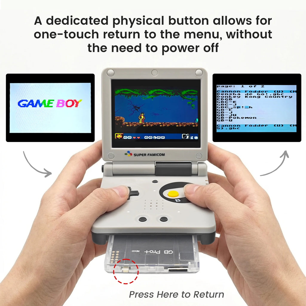 New OS V4 Gameboy Multi-cartridge 2000 Games Built-in with 4GB TF Card Support Fast Loading & One-Key Reset for GB GBC GBA SP Zpaxo