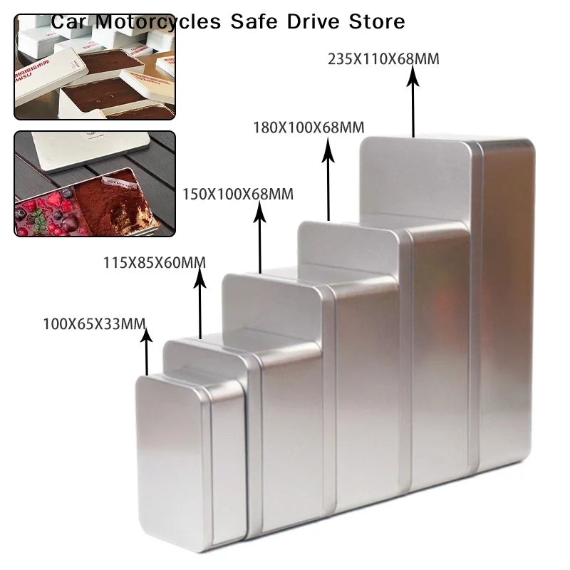 CMMini Tinplate Soap Box Portable Metal Rectangular Iron Small Square