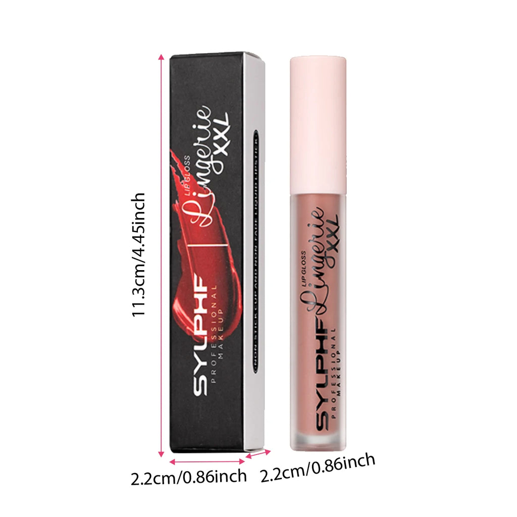Matte Velvet Lip Gloss Waterproof 24 Hours Silky Texture Non Stick
