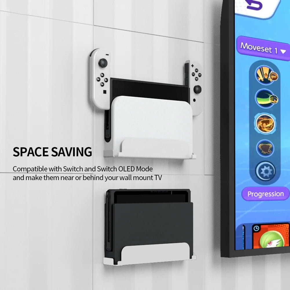 Game Console Wall Mounted Holder Bracket Fit for Nintendo Switch/for Nintendo Switch OLED Host TV Box Wall Mount Storage Rack Zpaxo