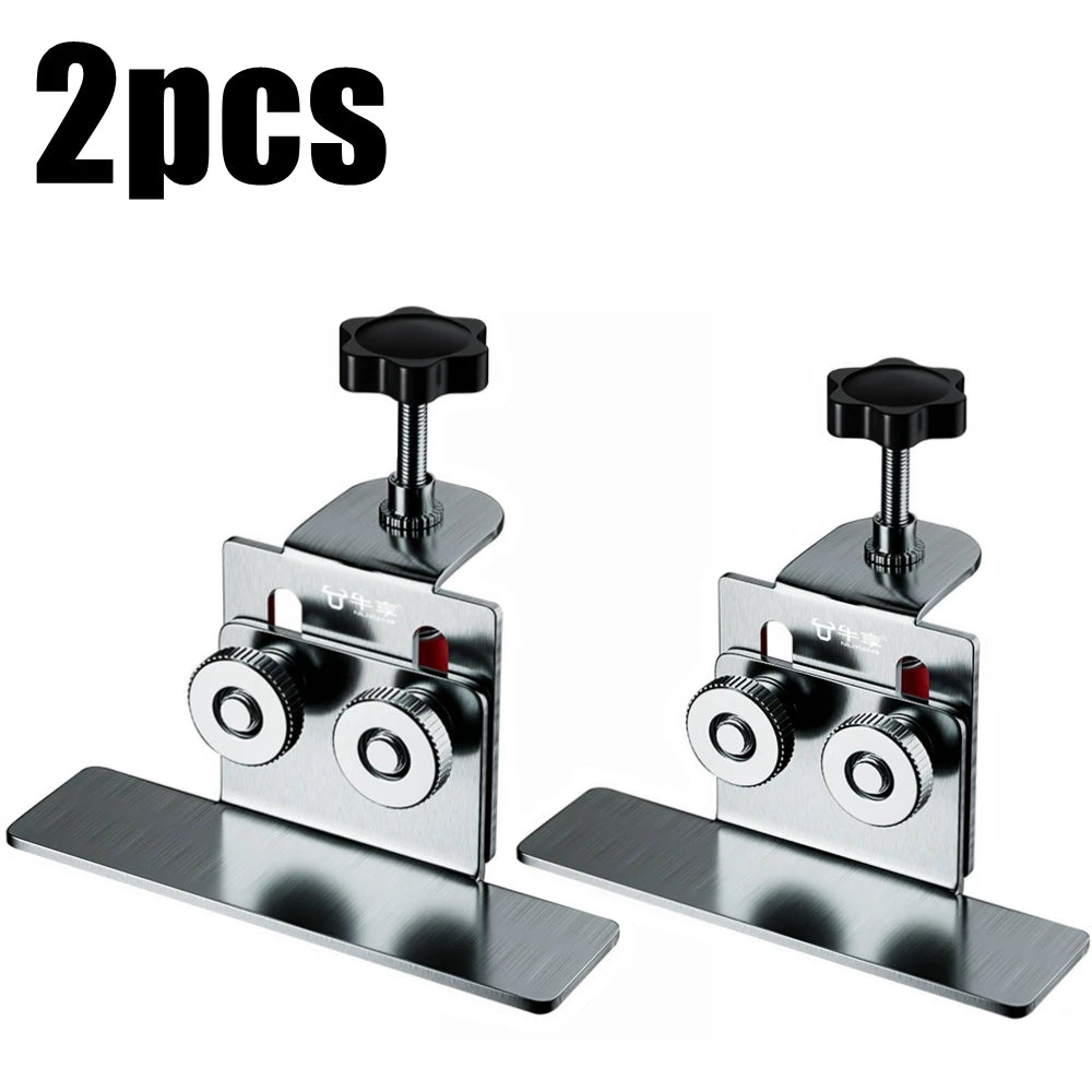 Cabinet Door Installation Tool Stainless Steel Cabinet Frame Fixture Household Portable Cabinet Door Mounting Jig Bracket Zpaxo 2pcs