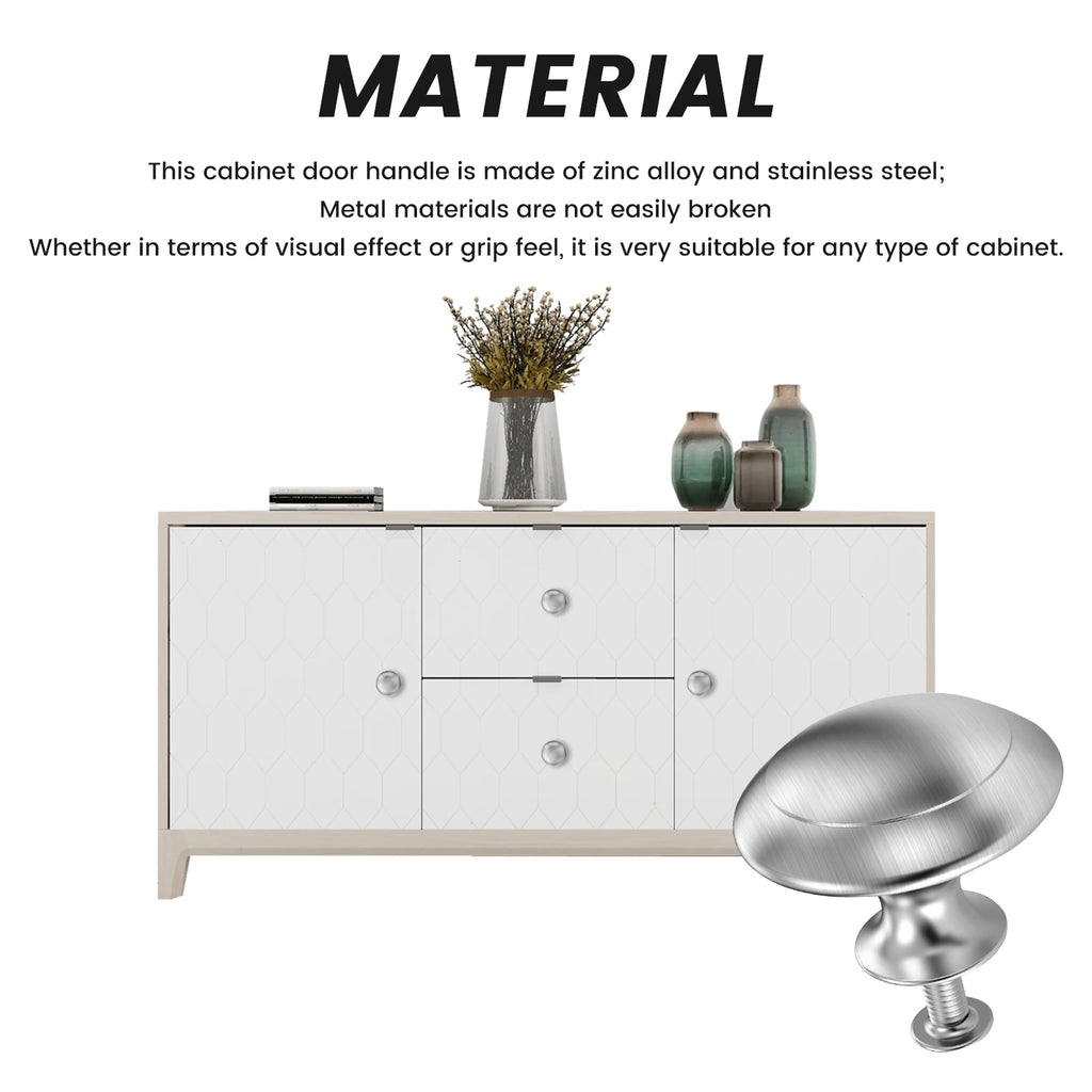 3/10/20/30/40Pcs Cabinet Knobs Sturdy Drawer Handles Cupboard Pull Handles Zinc Alloy Stainless Steel Kithcen Hardware Accessory Zpaxo