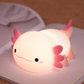 Novelty Silicone Axolotl Night Light Rechargeable Nursery Sleeping Lamp Touch Control Nightlights for Baby Room Decor Zpaxo Axolotl Night Light