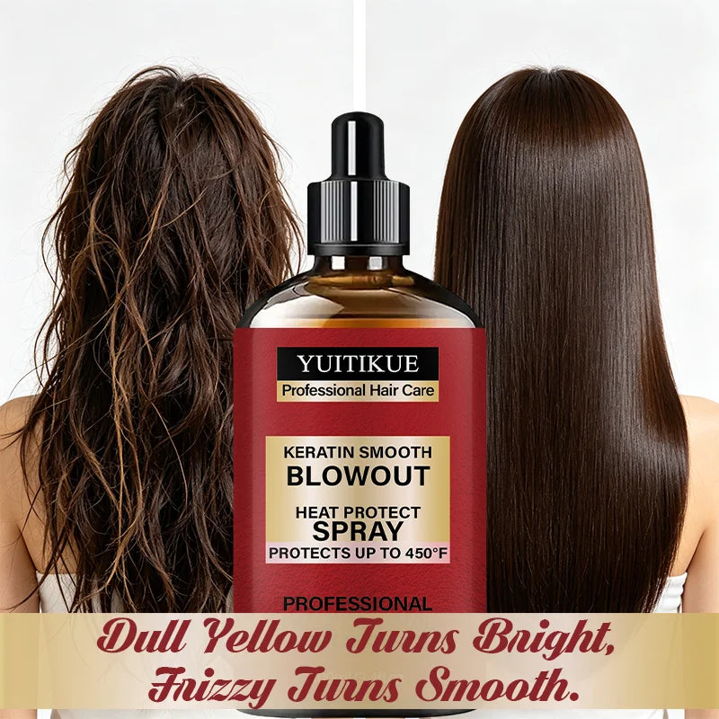 Keratin Heat Protect Spray 450°F – Frizz Control & Detangling Heat Protectant Spray Zpaxo