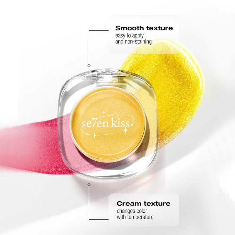 Warm Powder Blusher Three One Eye Shadow Lipstick Changes Temperature