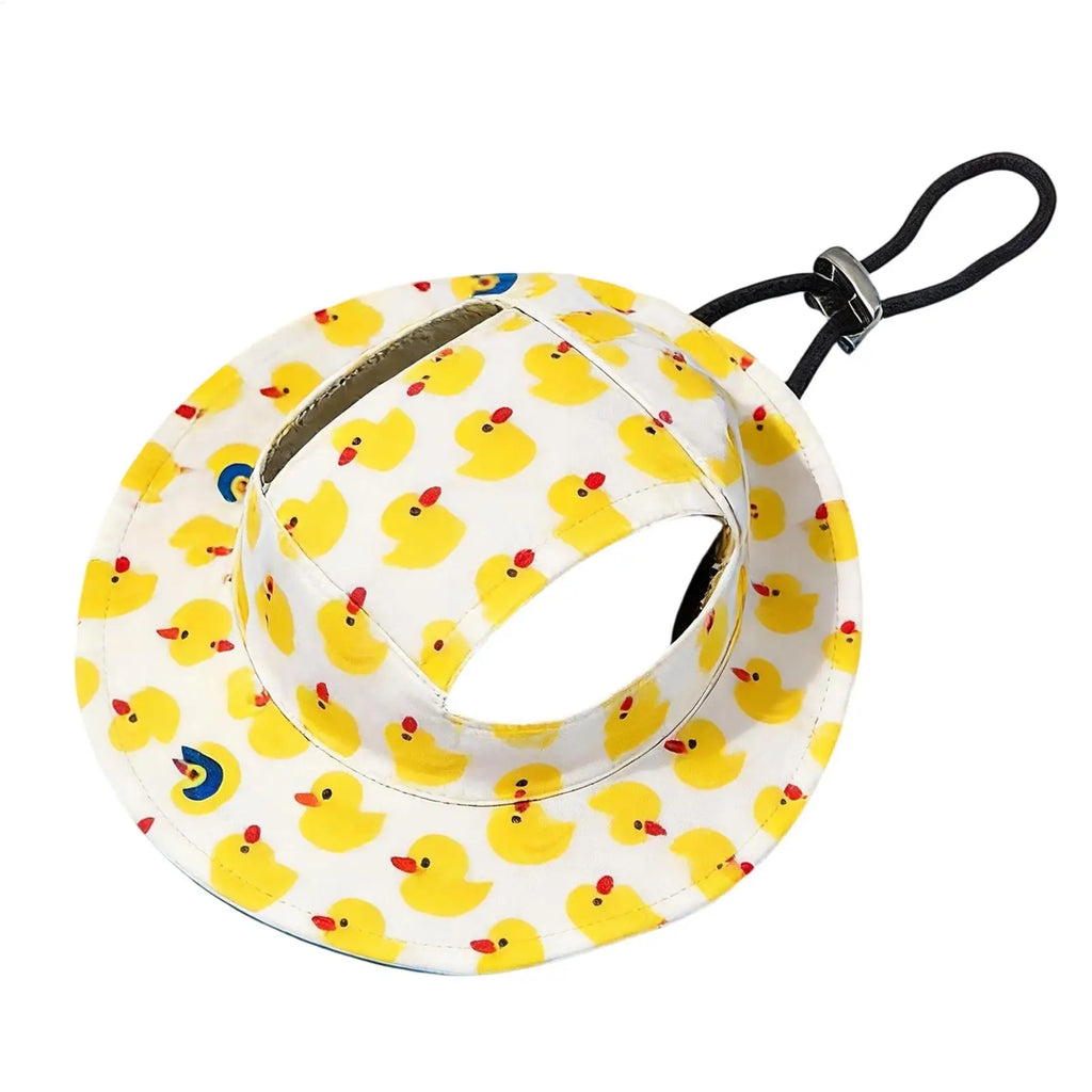 Dog Sun Hat Adjustable Dog Hat Cute Print Caps Pet Sun UV Protection Hat for Walking Outdoor Activities hats for Dogs Cats Zpaxo