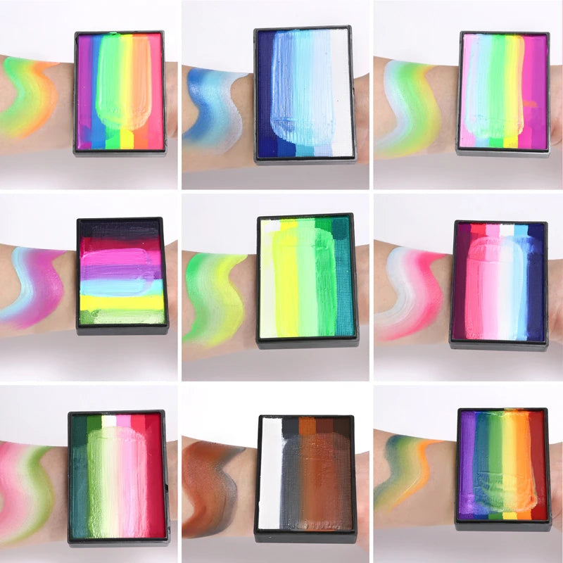 Facial Body Paint Palette Non-toxic Rainbow Water-soluble Festival Zpaxo