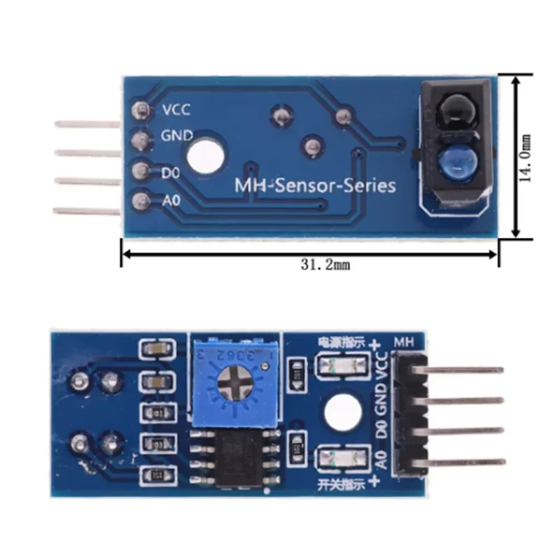 photoelectric reflection sensor, tracking and tracing Intelligent car obstacle avoidance sensor module, infrared tube module Zpaxo