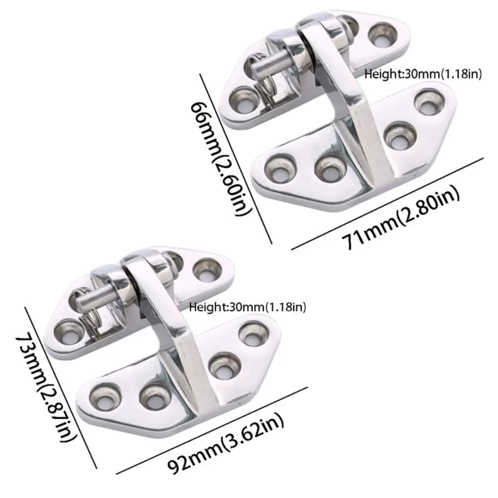 Yacht Accessory 316 Stainless Steel Boat Hinge Heavy-Duty Flip Hinge Strap Hinge Butterfly Hinge Shaped Strap Cabinet Hinge RV Zpaxo