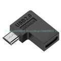 Micro USB C Adapter 90 Degree Data Transfer Convert Connector Zpaxo Bend left China Mainland