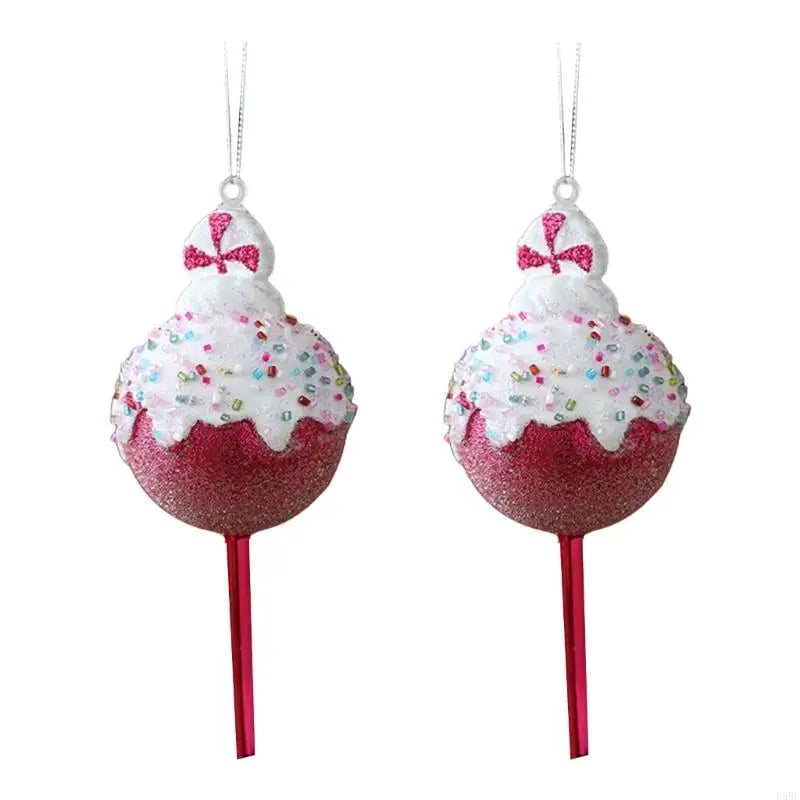Christmas Bear Cake Hangers ABS Materials Shatterproof Holiday