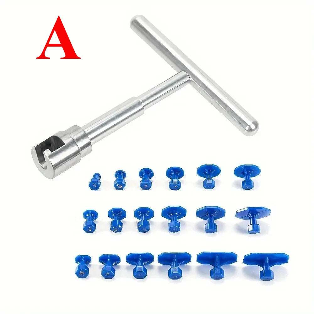 Car Dent Repair Tool Auto Body Part Mechanical Sheet Metal Paintless Dent Removal Puller Kit Hand Tools Kit Set Zpaxo A set