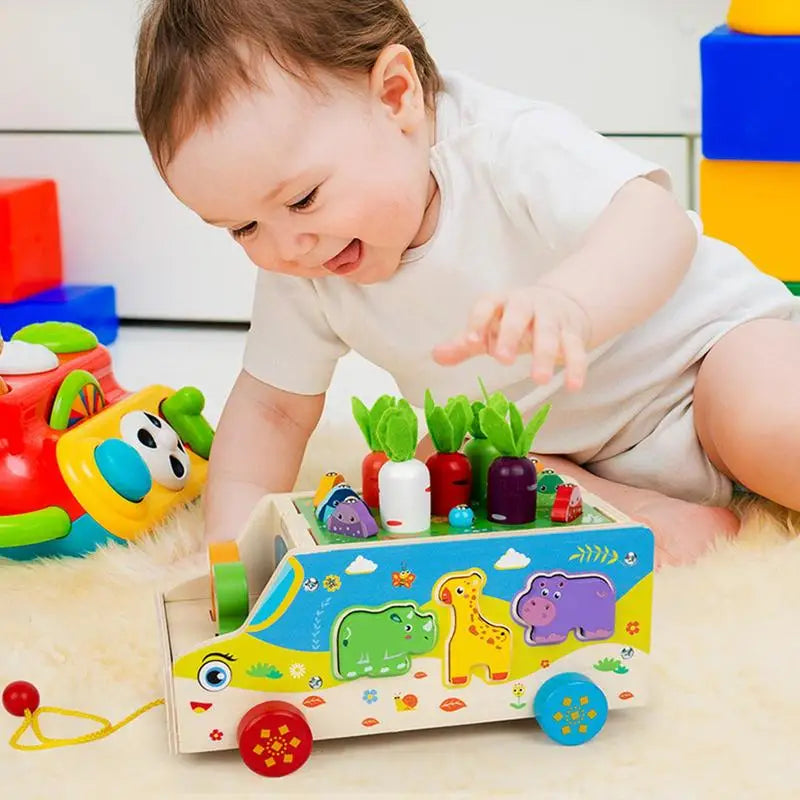 Fine Motor Skills Toys Shape Sorting Carrot Harvest Game Educational Zpaxo
