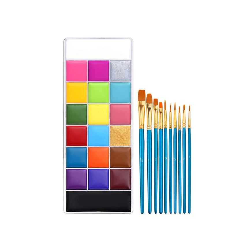 Vibrant Face Body Paint Oil Palette Long-lasting Artistic Makeup Zpaxo