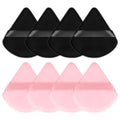8Pcs Triangle Velvet Cosmetic Puff Make Up Sponges Wet Dry Use for Face Eye Contouring Shadow Cosmetic Foundation Makeup Tool Zpaxo 4pc Pink 4pc Black