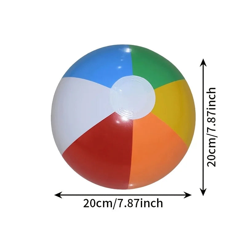 Summer Inflatable Beach Balls Rainbow Striped Pool Party Games Adults
