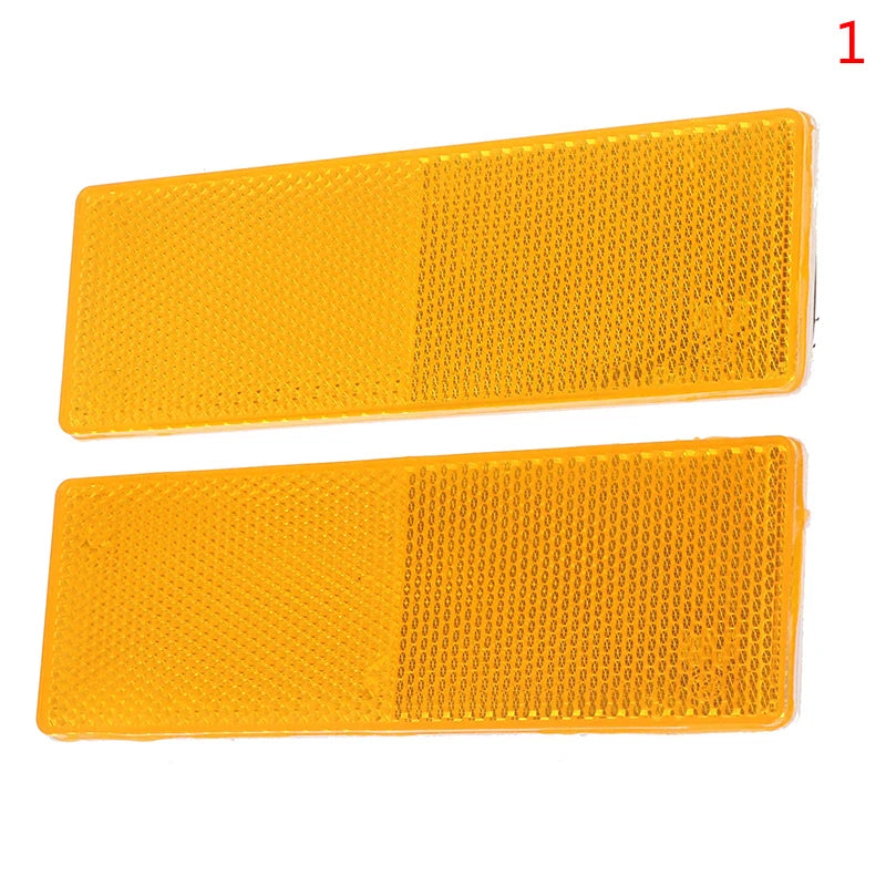 Red White Orange Truck Motorcycle Adhesive Rectangle Plastic