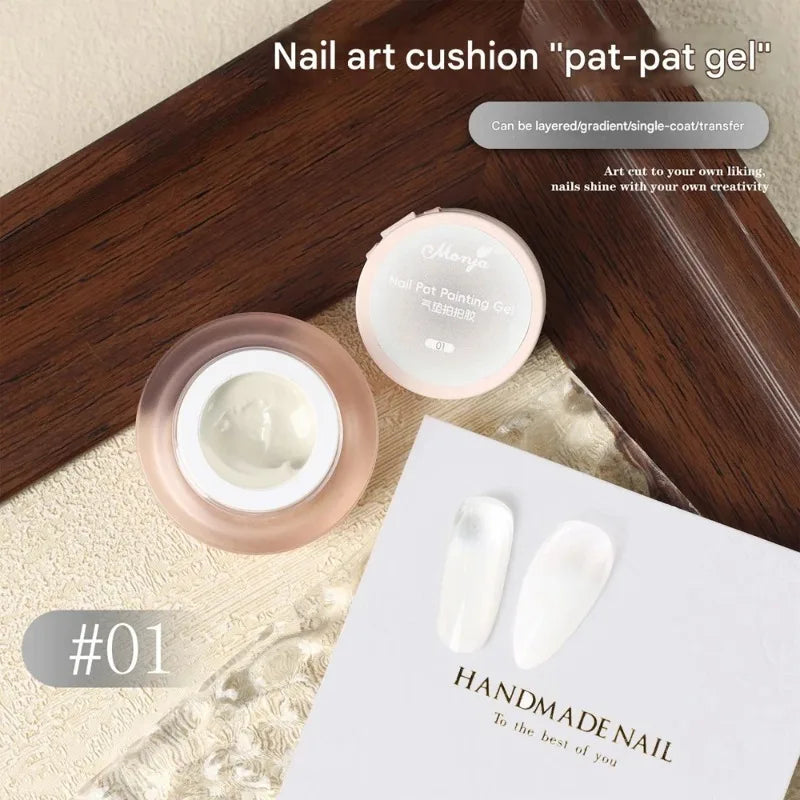 Nail Art Cushion Gradient Painting Gel Black Ombre Patting Polish UV Zpaxo 01