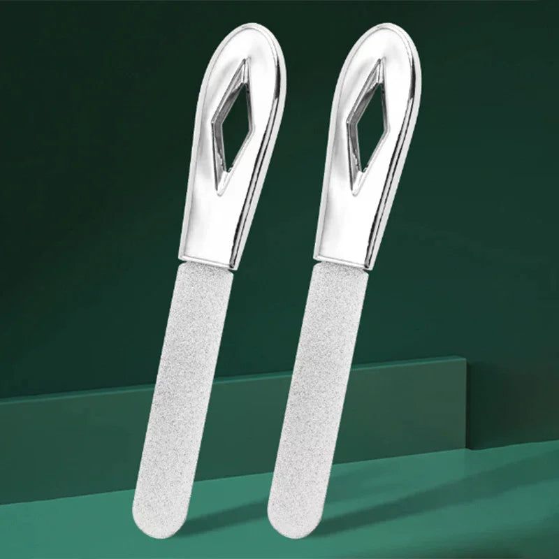 Anti-slip Handle Grit Fingernail File Easily Emery Boards Double Sided Nail Files Stainless Steel Nail Files Zpaxo