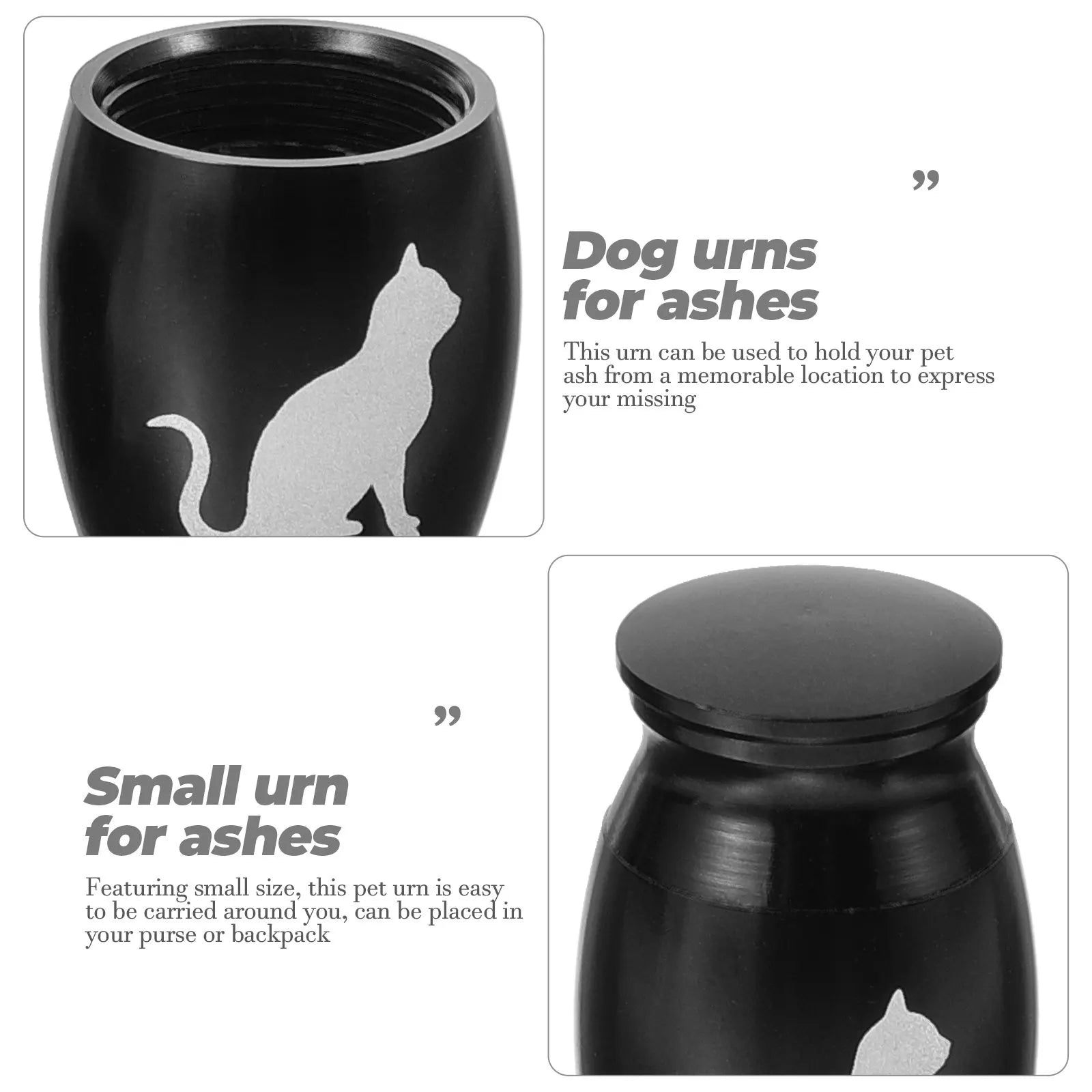 Mini Metal Pet Urn Alloy Lightweight Strong Seal Portable Keepsake