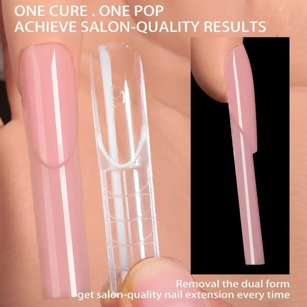 150Pcs Transparent False Nail Full Cover 15 Sizes Nail Forms Smart French Line Quick Building Nail Extension Form Zpaxo