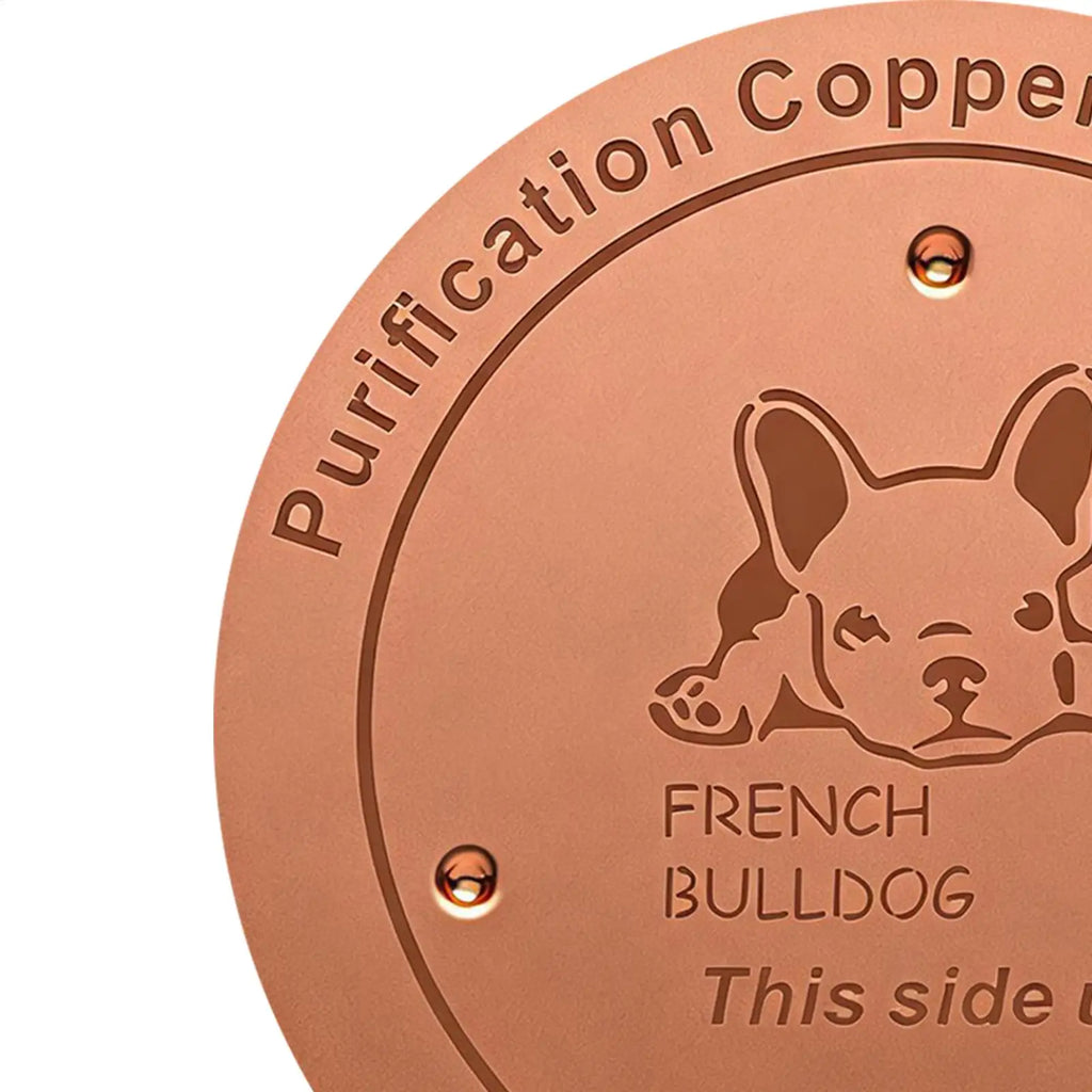Copper Disk Dog Water Bowl Round Thick Cleaning Dispenser