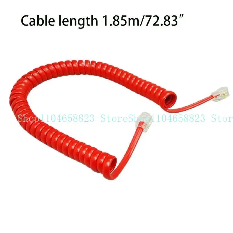Telephone Phone Handset Cable Cord, Coiled 6 Feet coiled Landline Phone Handset Cable Cord RJ9 4P4C Zpaxo