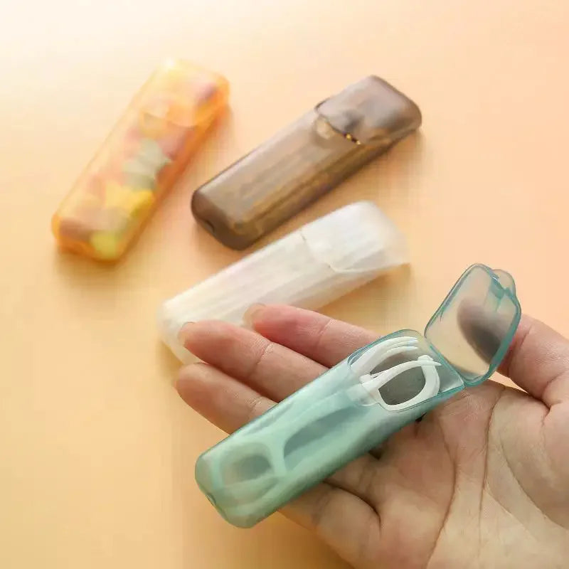 5pcs/set Mini Toothpick Storage Boxes Toothpick Holder With Lid Home Kitchen Restaurant Portable Small Toothpick Case Zpaxo