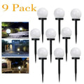 Solar Lights Outdoor Sphere 1 3 6 9 LED Garden Light Waterproof Lamp Zpaxo 9PCS