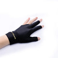 High Quality Spandex Snooker Billiard Cue Glove Pool Left Hand Open Three Finger Accessory Zpaxo Black