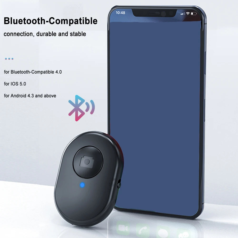Mini Portable Bluetooth-compatible Remote Control Wireless Selfie Shutter Control For IPhone/Android Take Photos Hands-Free Zpaxo