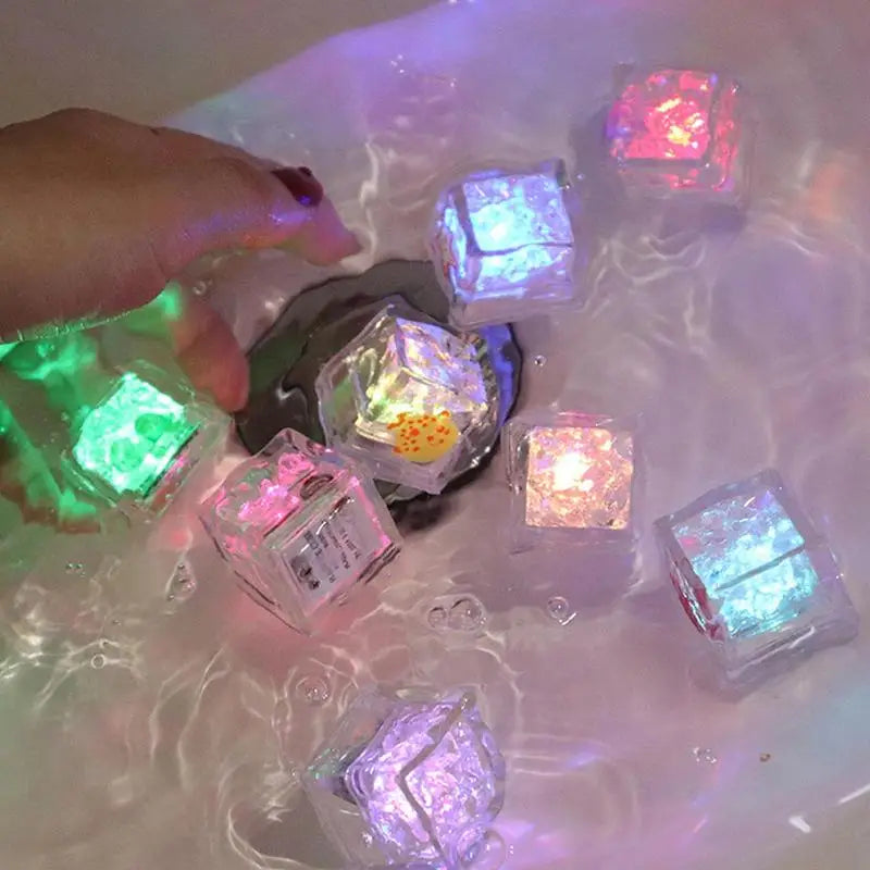 Light Up Cubes For Bathtub Kids LED Ice Cubes Multicolor Bath Glow Cubes Water Activated Light Up Bath Cubes For Kids Family Zpaxo