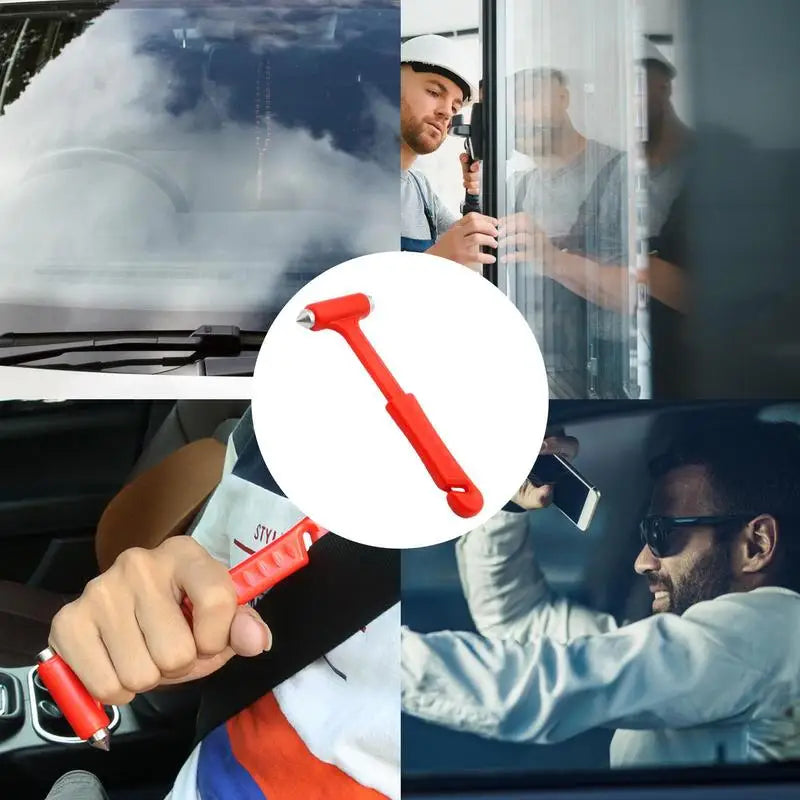 Car Safety Hammer 2-in-1 Vehicle Escape Tool Glass Brake Seatbelt