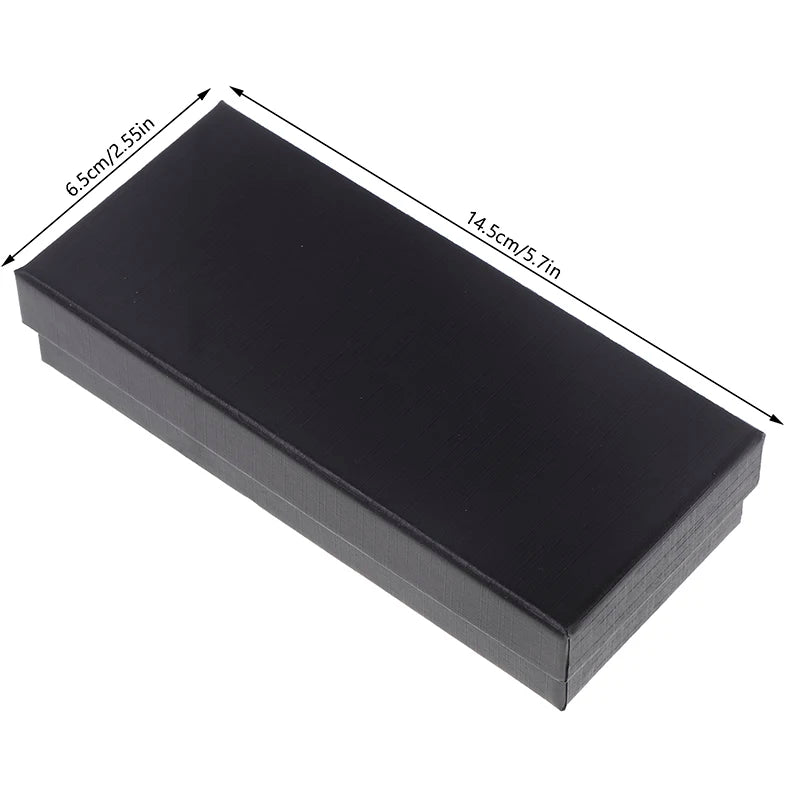▶1Pcs Black Rectangle Container Watch Box Travel Watches Jewelry Paper Boxes Gift Cases With Sponge Zpaxo Black
