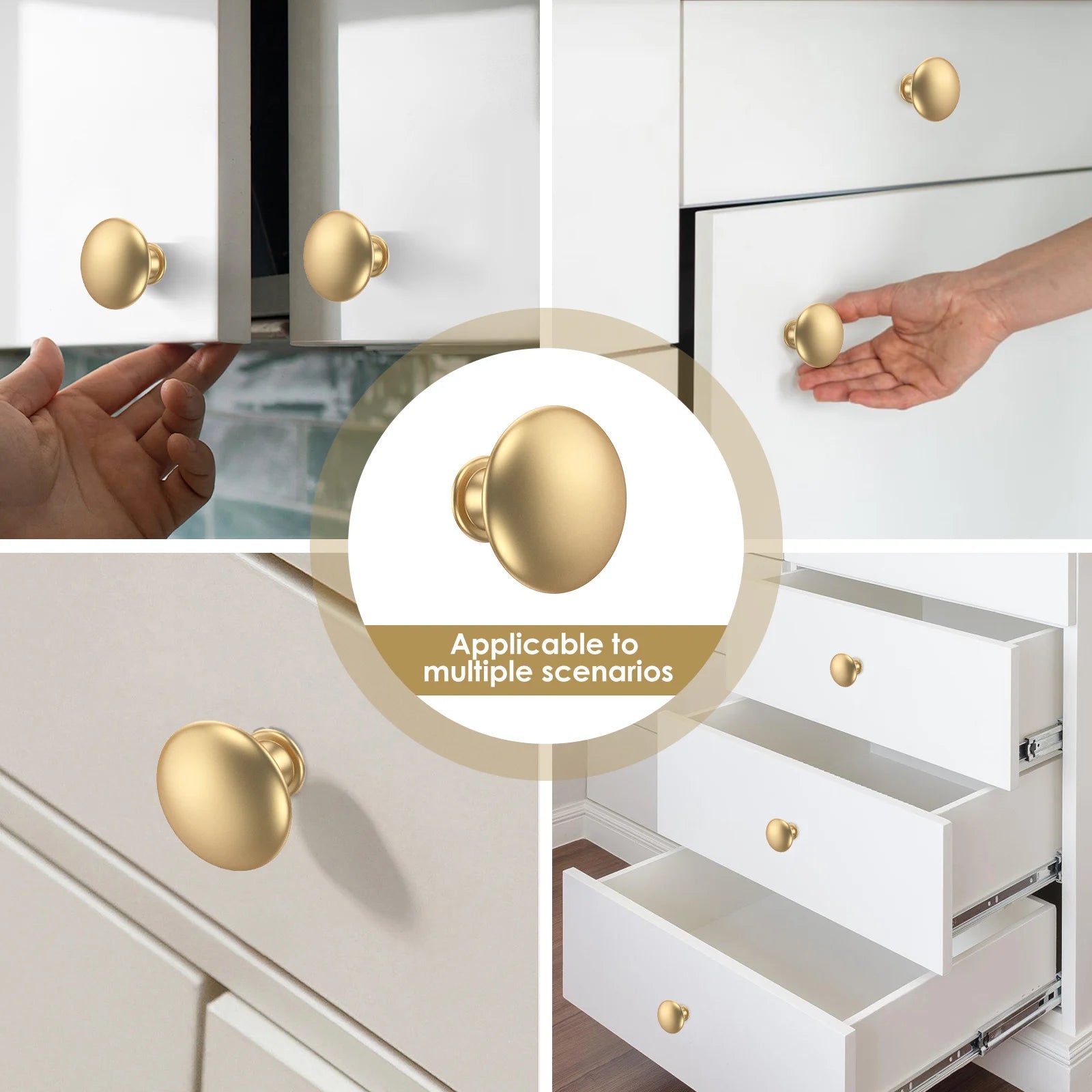 25Pcs Drawer Knob Set Zinc Alloy Cabinet Handles Rustproof Gold Dresser Knobs Decorative Drawer Pull Handle Furniture Hardware Zpaxo