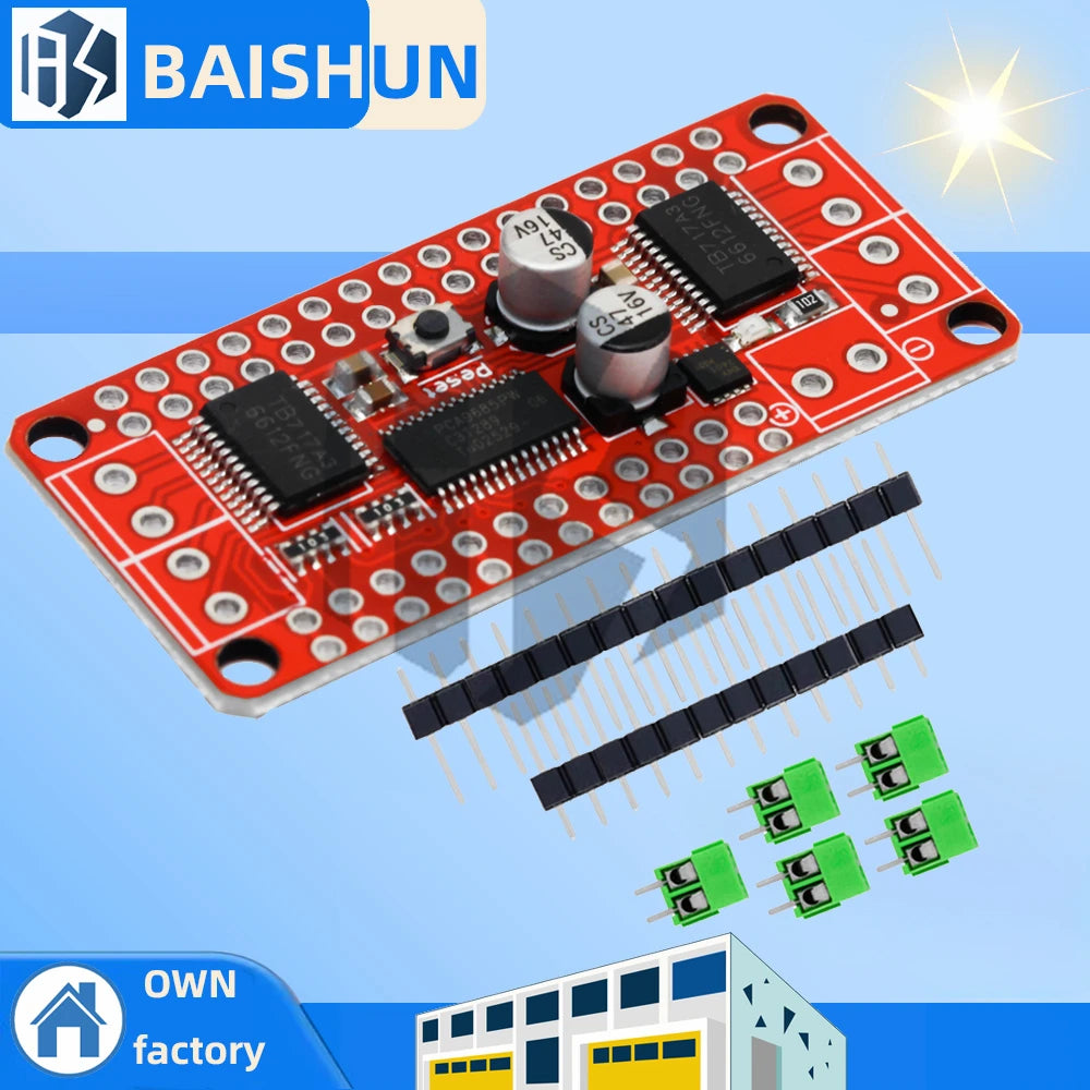 4 5v-13 5v Stepper Motor Dual DC Driver Control Board Module PCA9685 Zpaxo PCA9685 TB6612 1pc