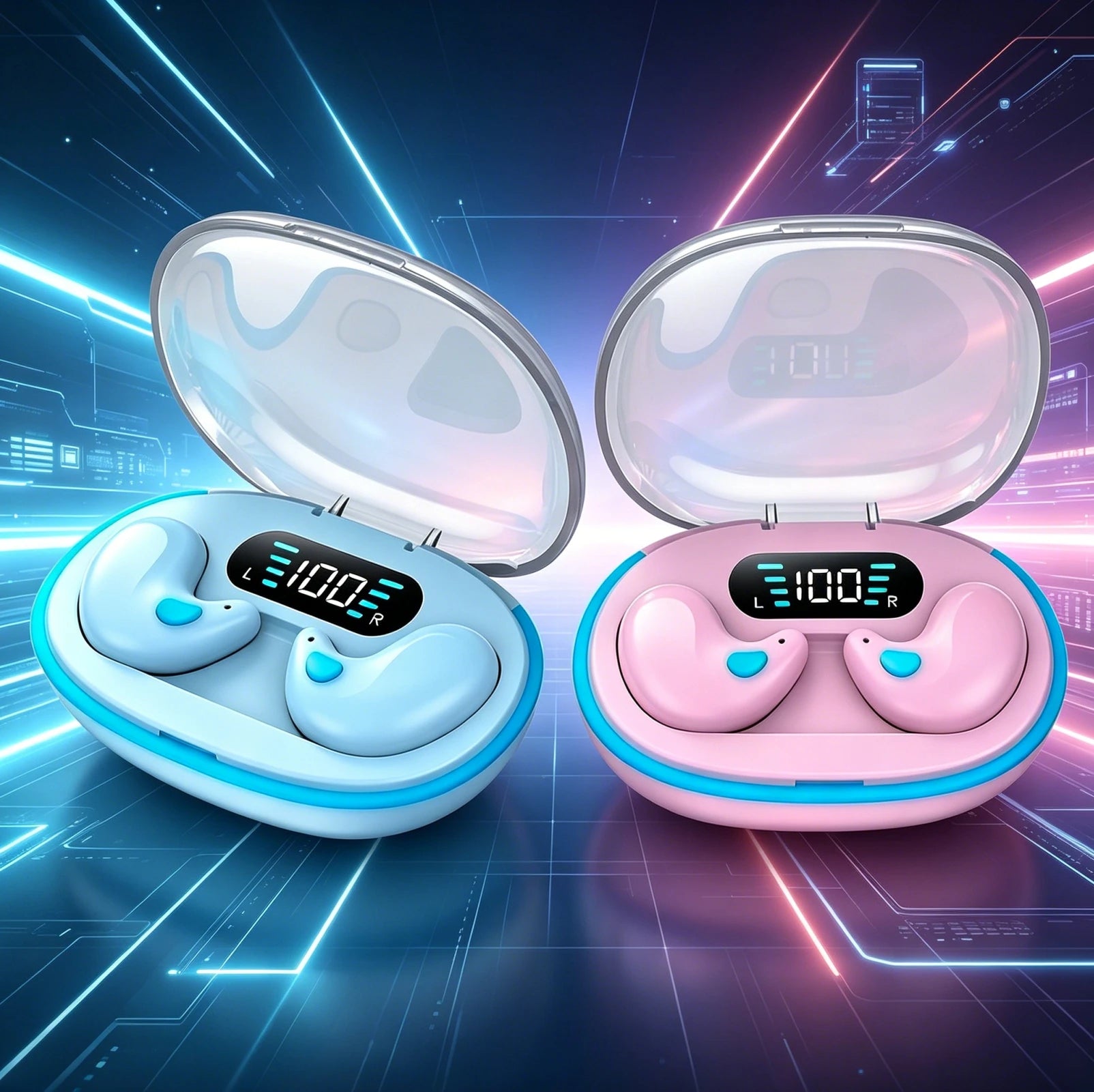 X55 Invisible Sleep Wireless Earphone TWS Bluetooth 5 3 Headphones Zpaxo
